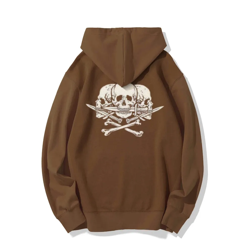 Mens Skull and Crossbones Graphic Hoodies