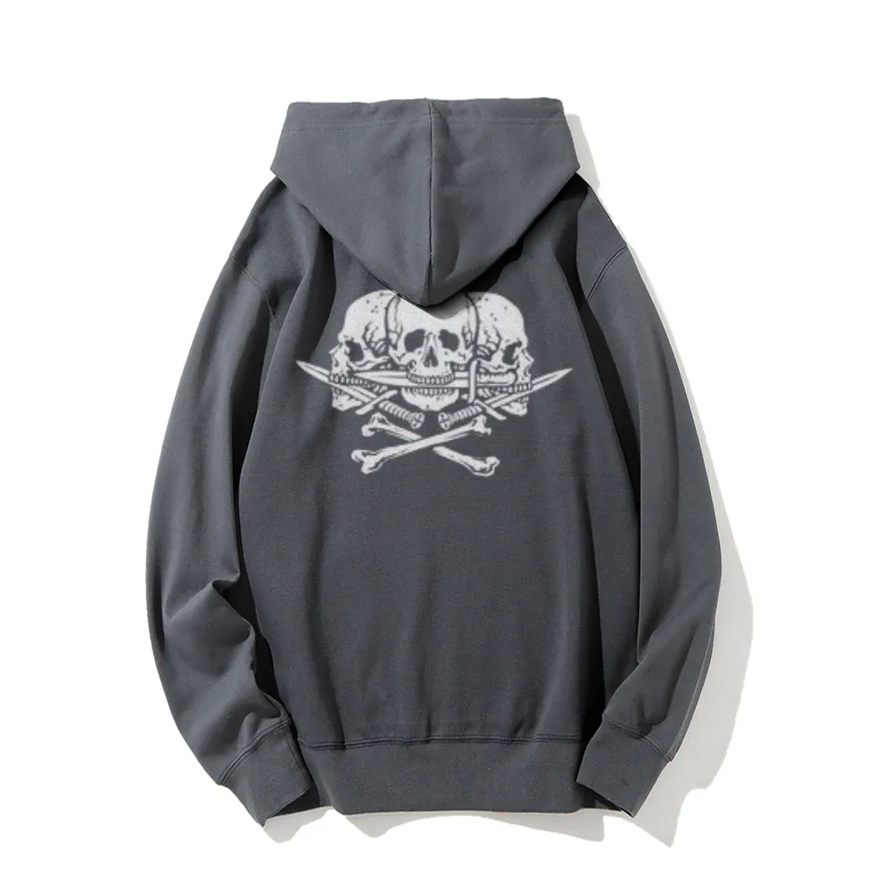 Mens Skull and Crossbones Graphic Hoodies