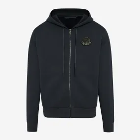 Moncler Logo Badge Zip Up Hoodie