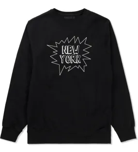 New York Bubble Quote Crewneck Sweatshirt