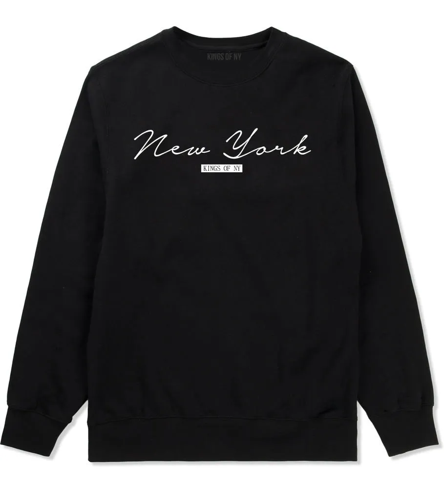 New York Script Typography Crewneck Sweatshirt