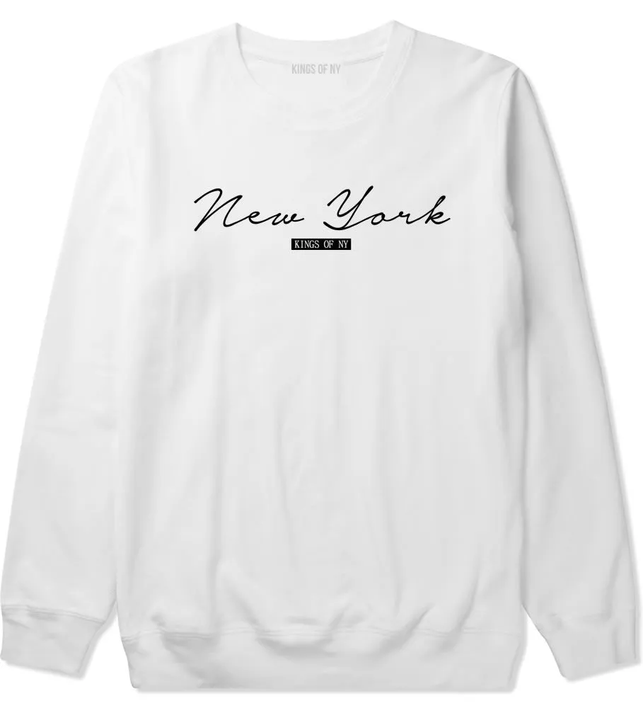 New York Script Typography Crewneck Sweatshirt