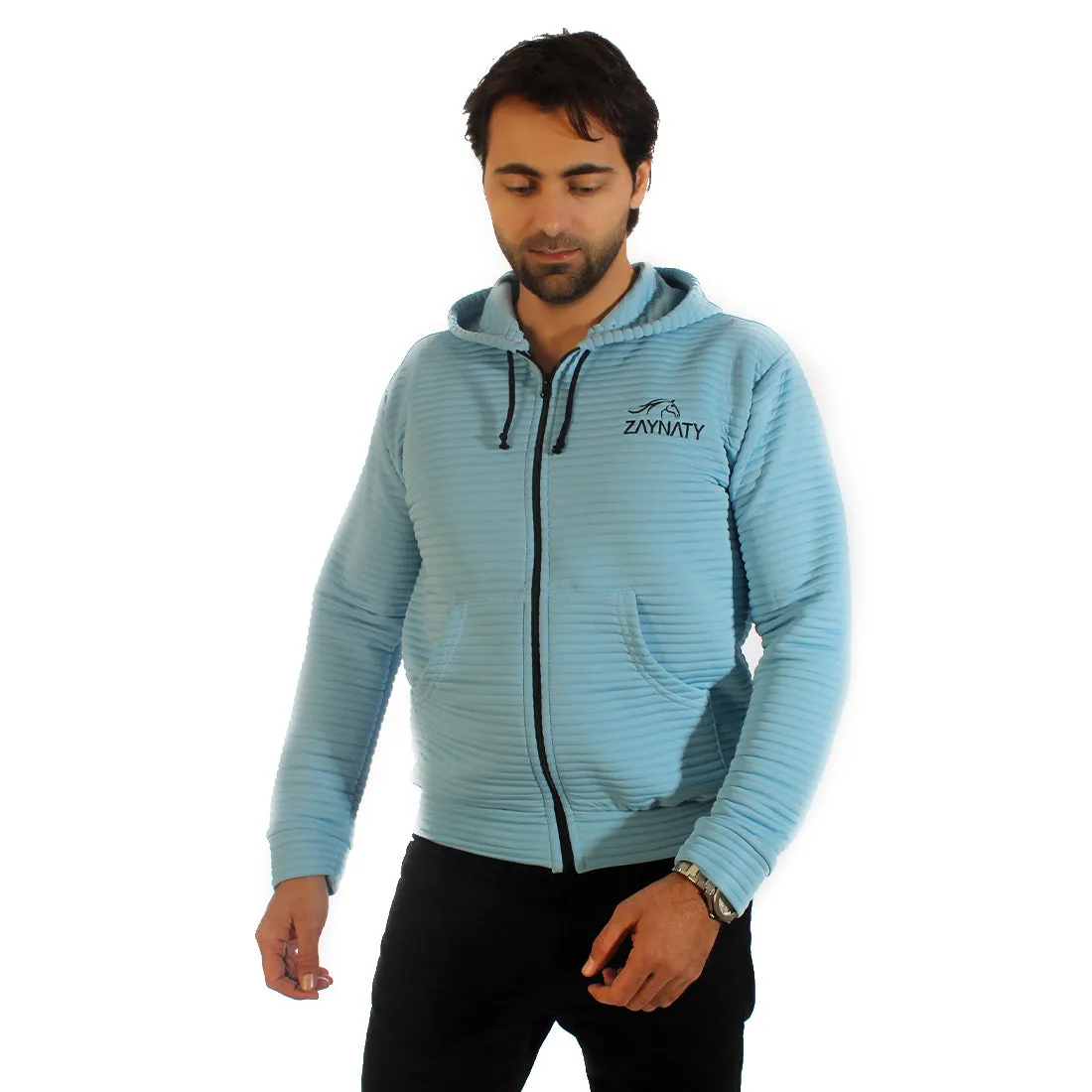 Original Zaynaty Embroider Full Zip Up Stylish Hoodies -6007