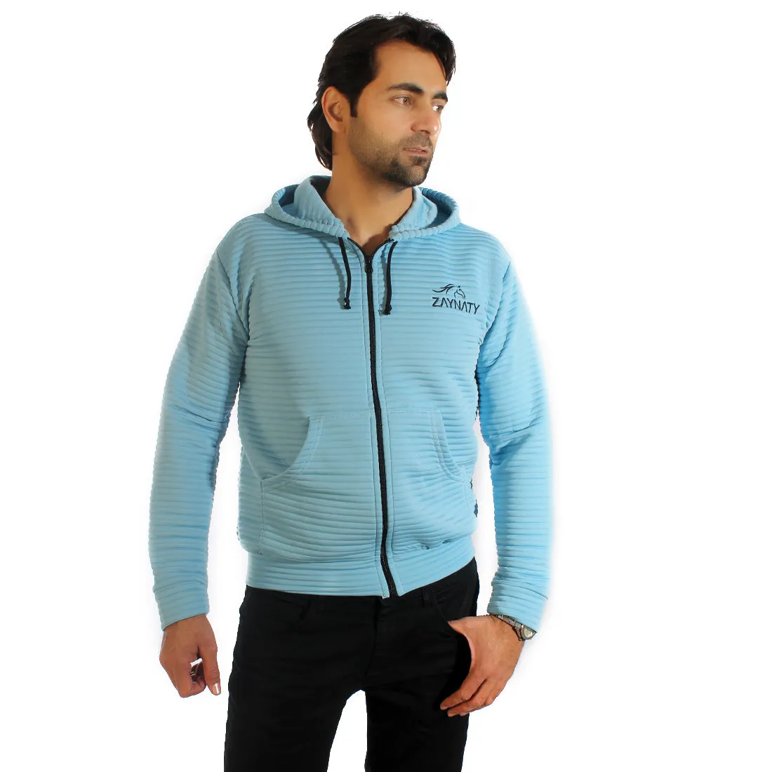 Original Zaynaty Embroider Full Zip Up Stylish Hoodies -6007