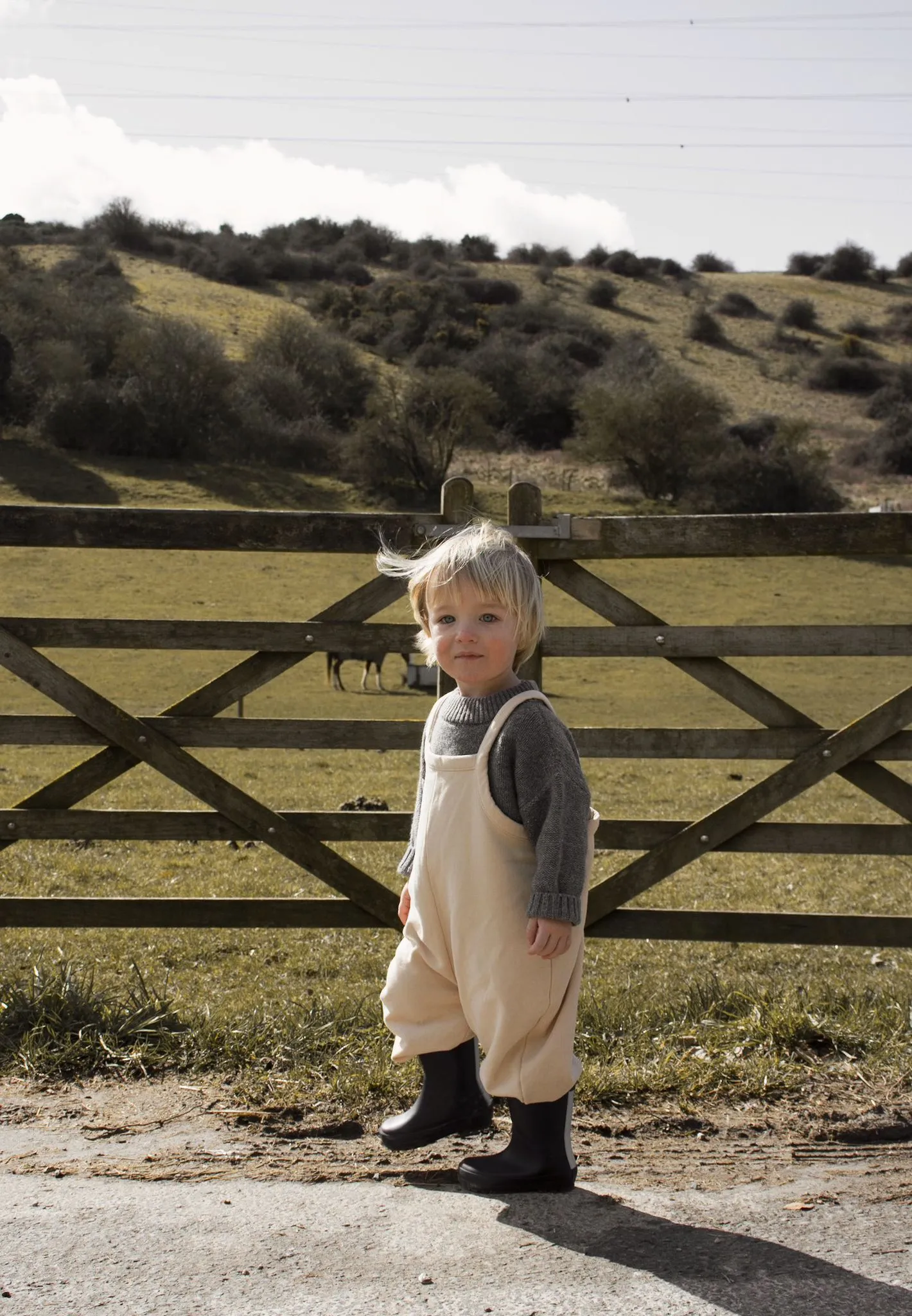 Pebble Oversized Dungarees