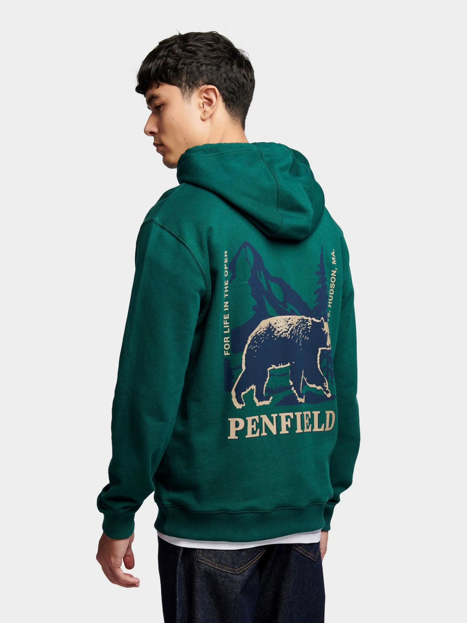 Penfield Mens Black Bear Hoodie June Bug