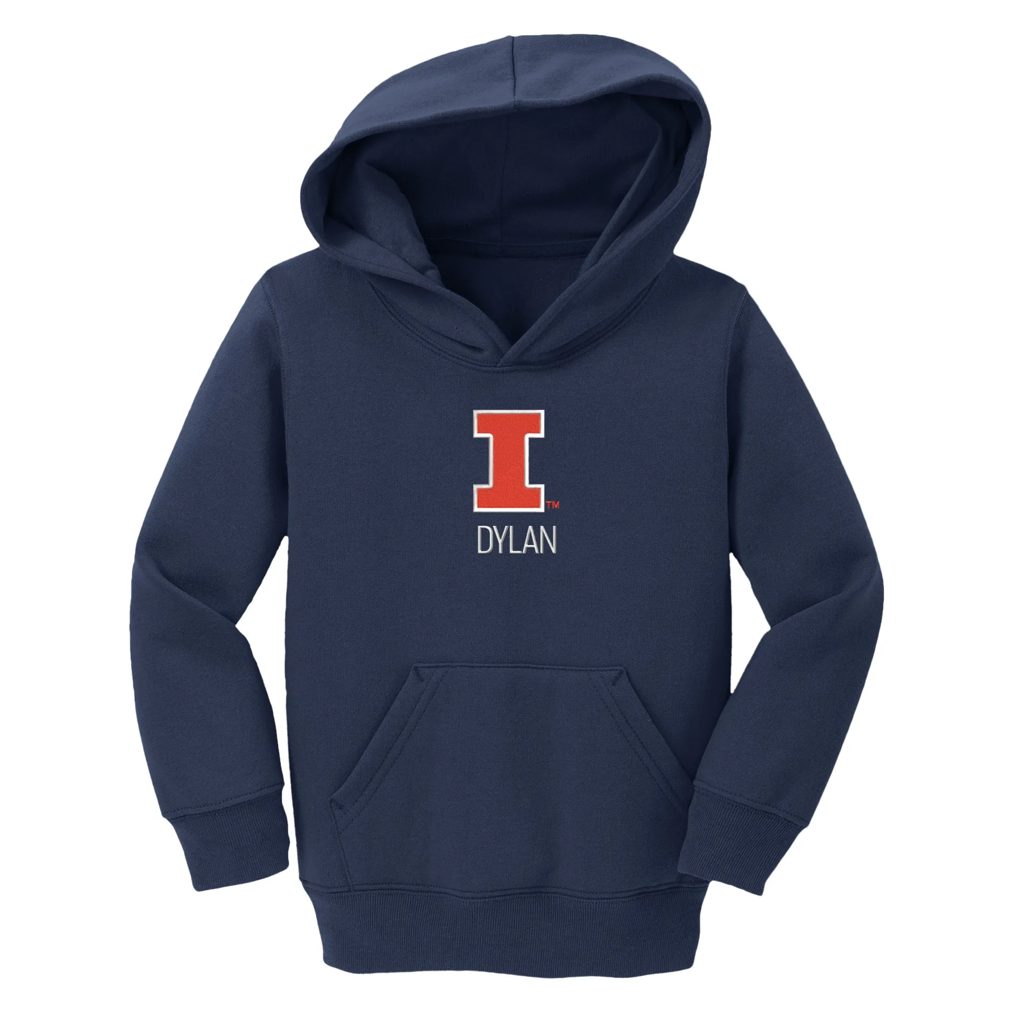 Personalized Illinois Fighting Illini Toddler Pullover Sweatshirt