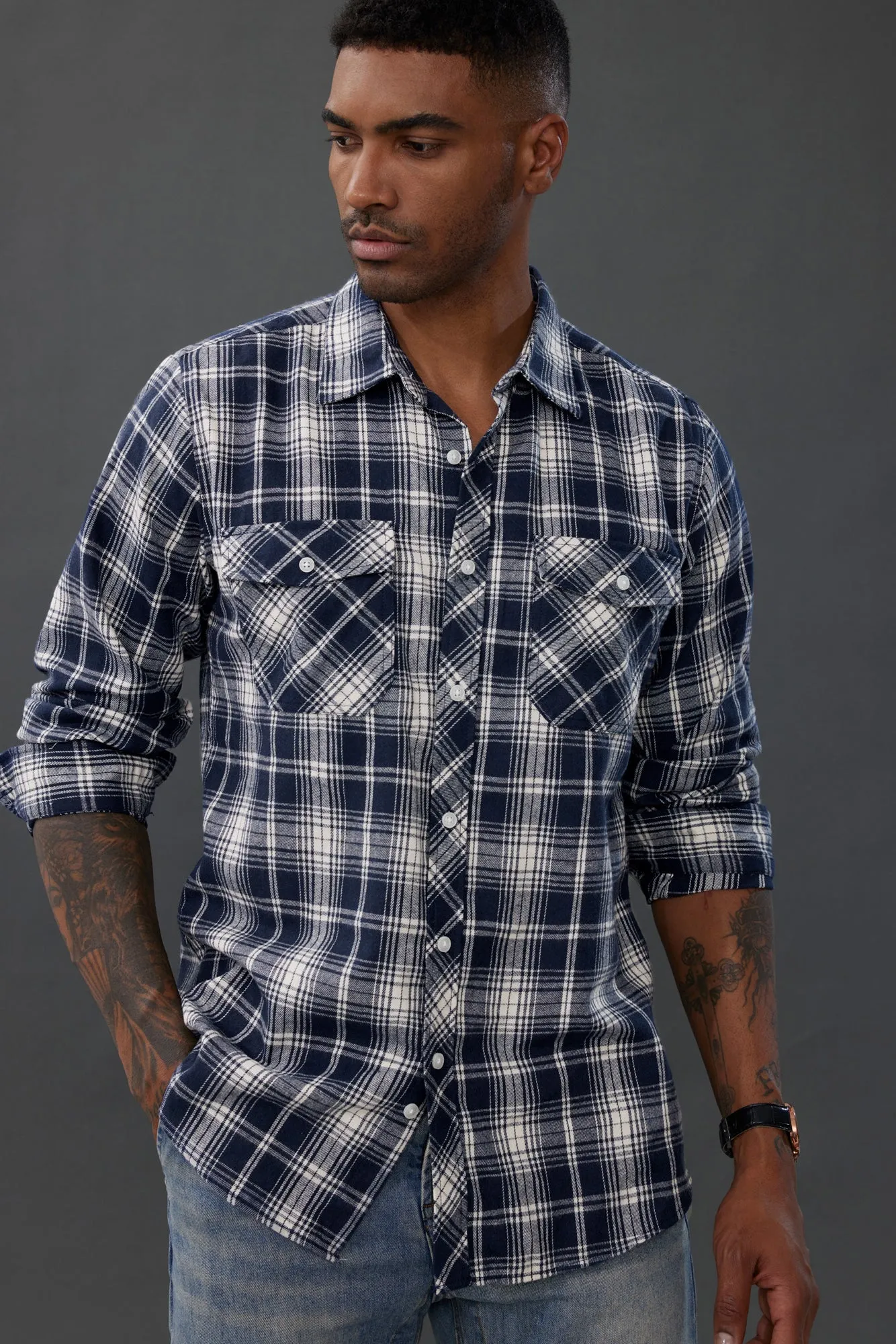 Pj Paul Jones Mens Flannel Button Down Shirts Plaid Casual Regular Fit Long Sleeve Cardigans Shirts