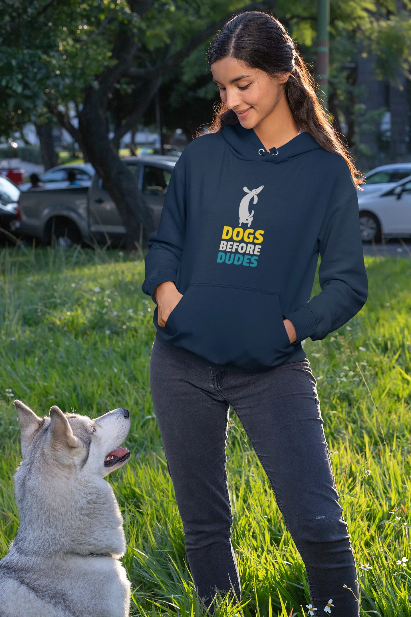 "DOGS BEFORE DUDES "- WINTER HOODIES