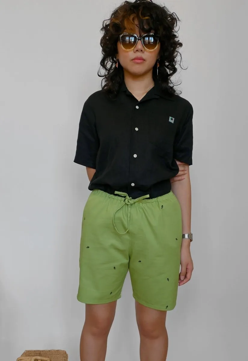 "Tutti Frutti" Heavy Linen Shirt - Blackberry (ONE-OFF)