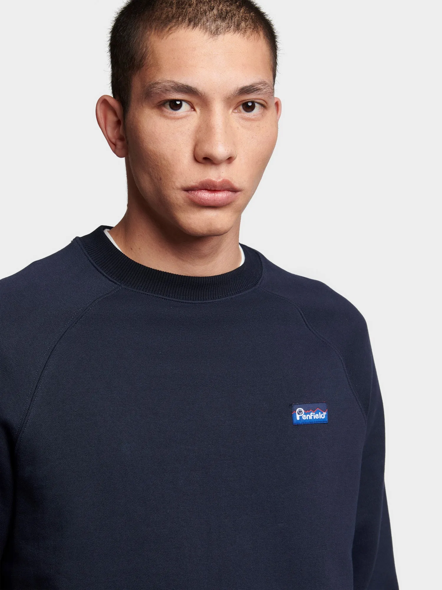 Relaxed Fit Original Logo Sweatshirt in Navy Blue