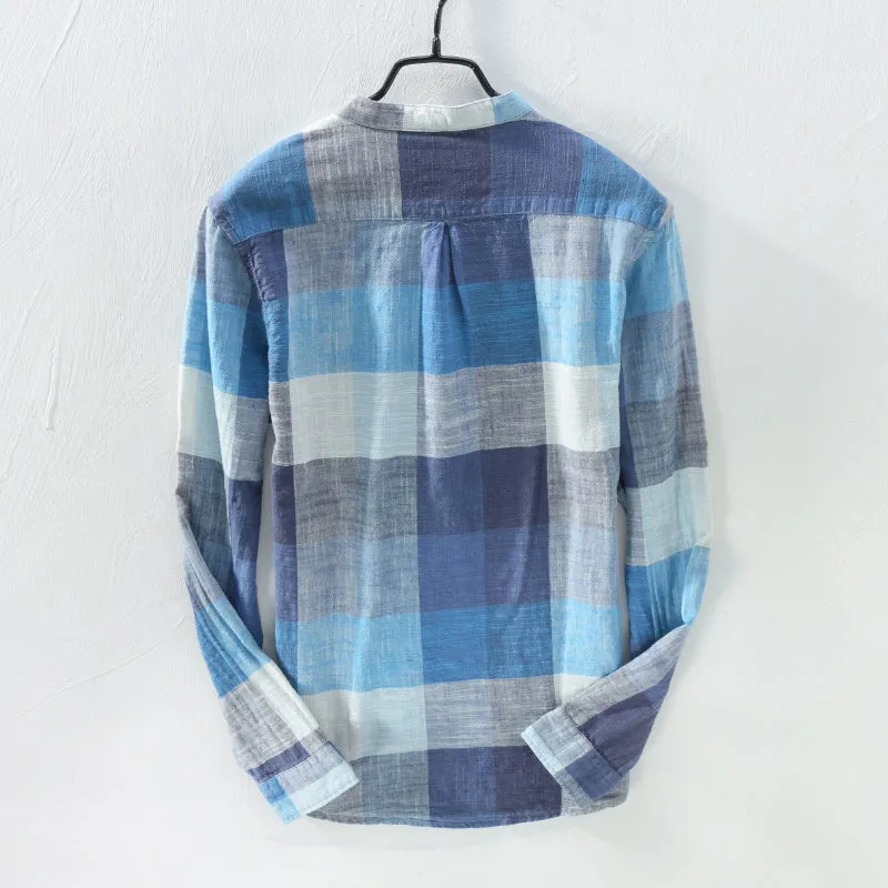 retro linen shirt men