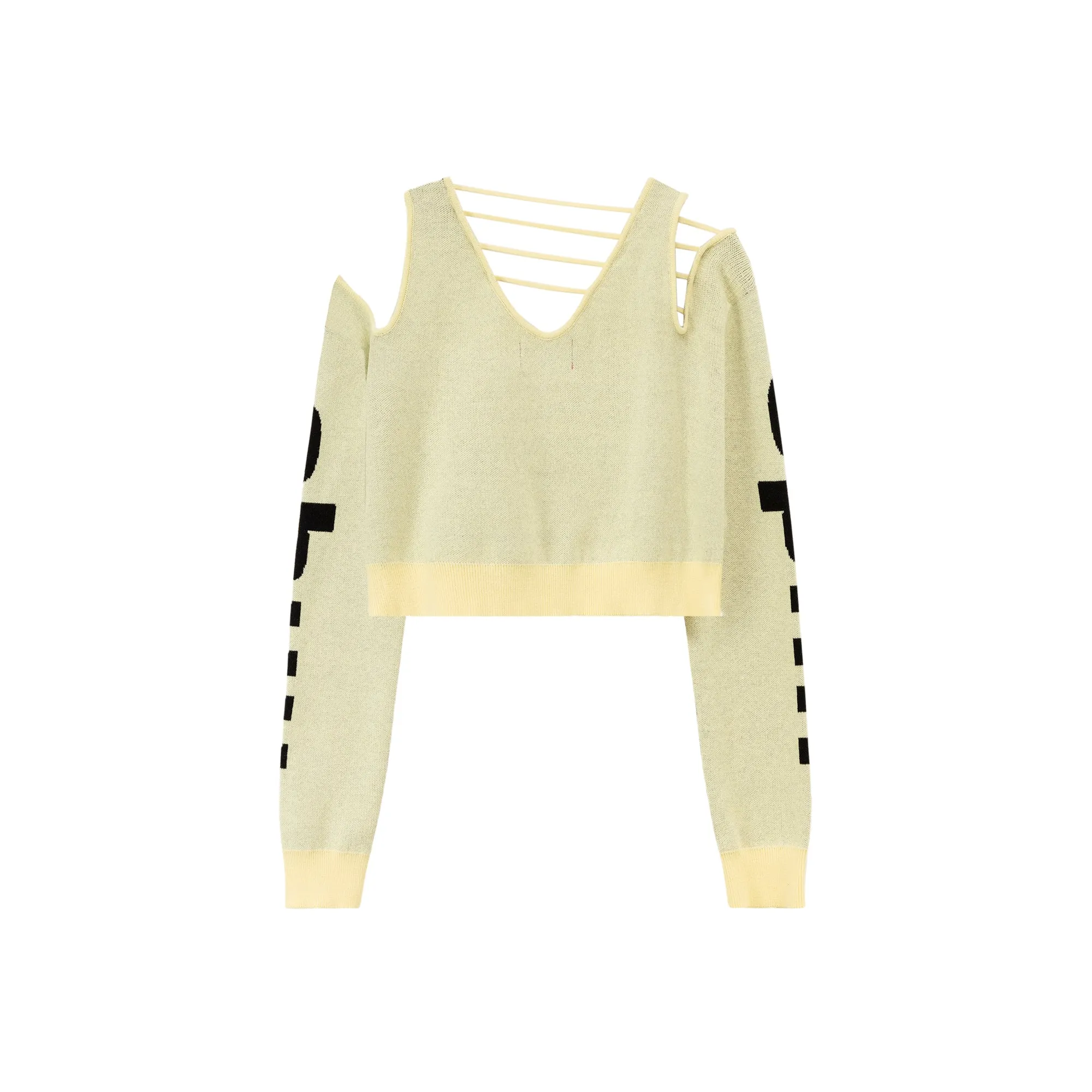 Shoulder Cut Out Crop Zip-Up