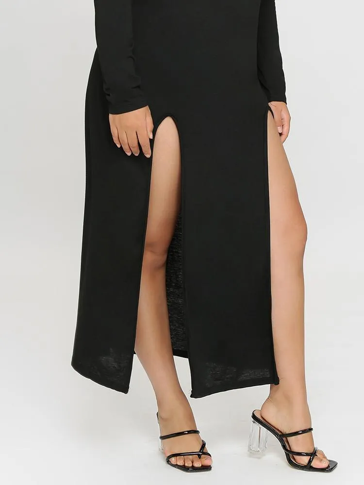 Split Hem Maxi Dress