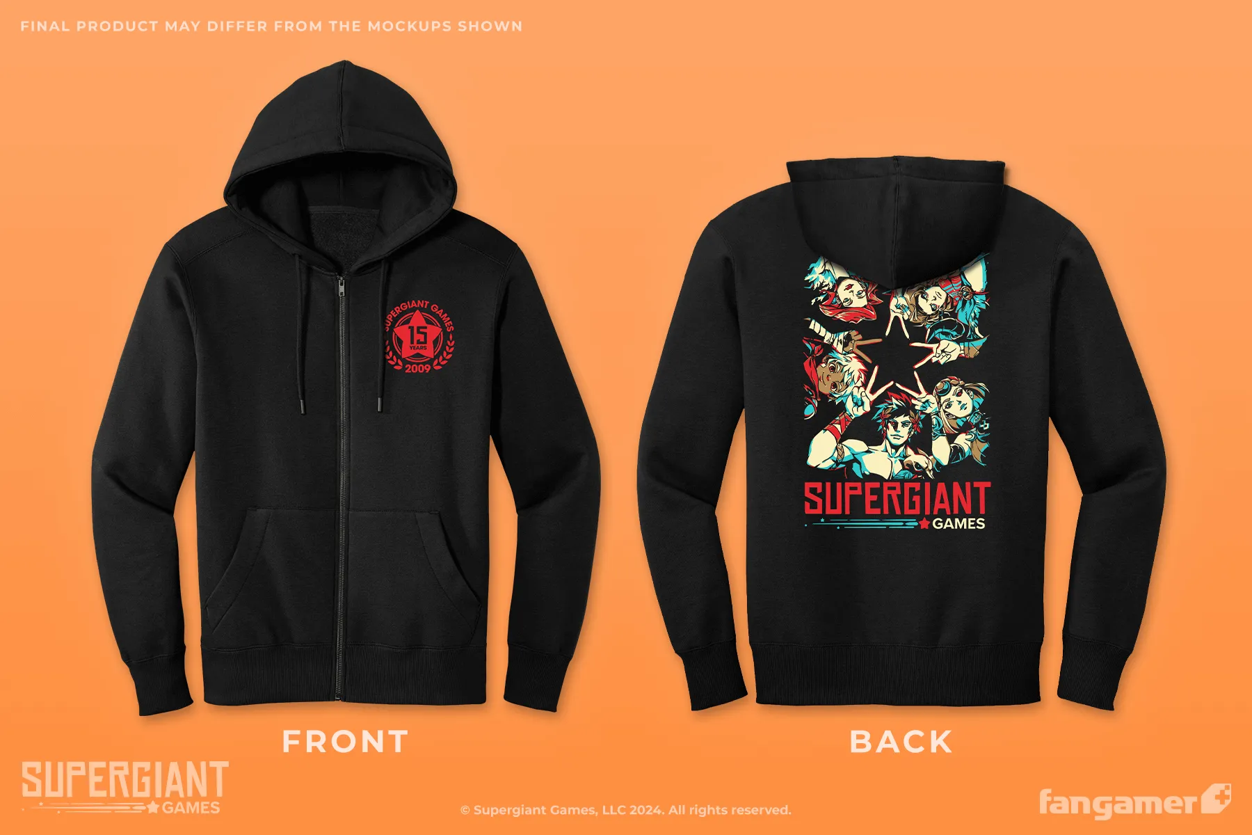 Supergiant Games 15th Anniversary Zip-Up Hoodie