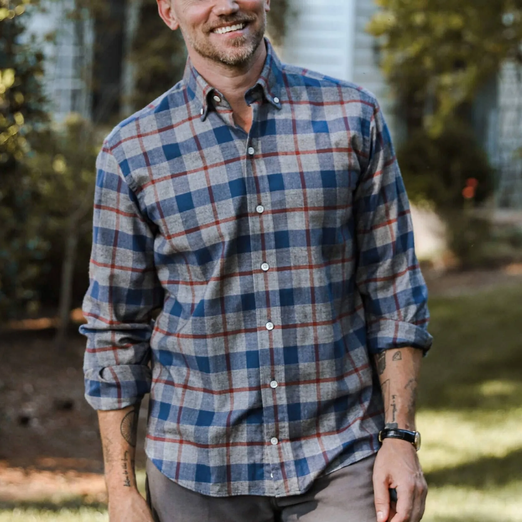 The Grey Lamont Plaid Custom Shirt