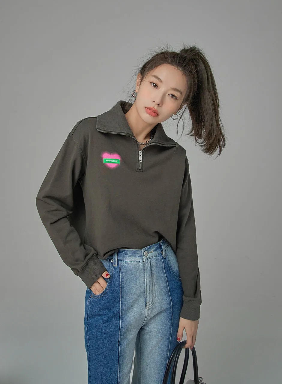 The Secret Garden Half Zip-Up Sweatshirt