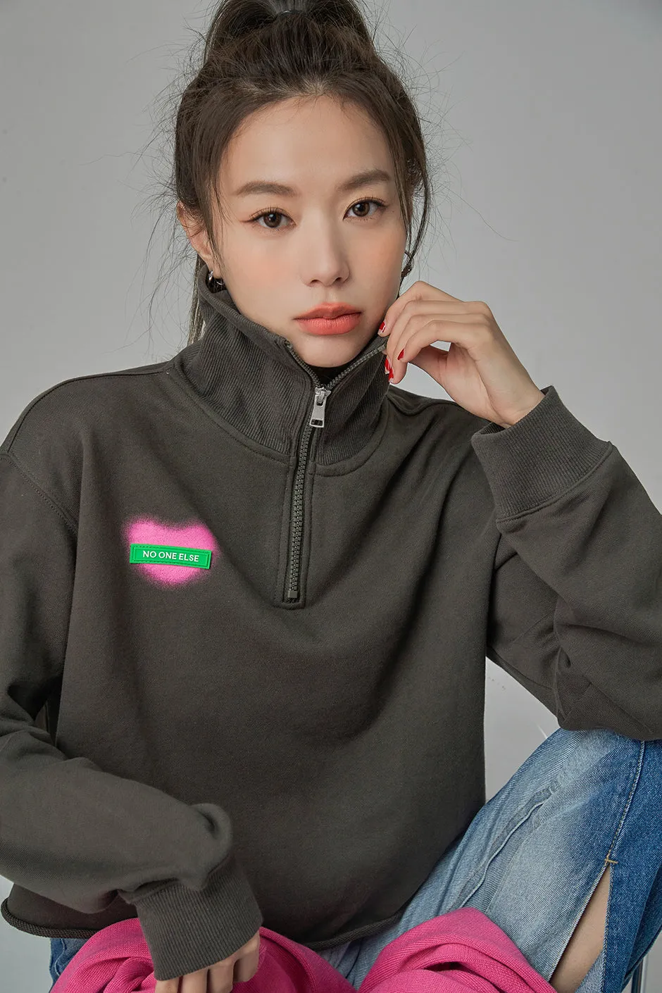 The Secret Garden Half Zip-Up Sweatshirt