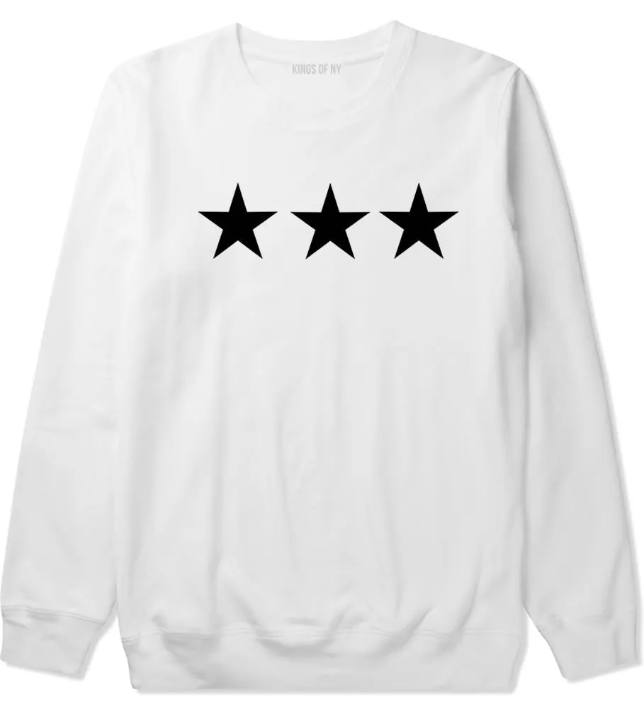 Three Stars Goth Style Crewneck Sweatshirt