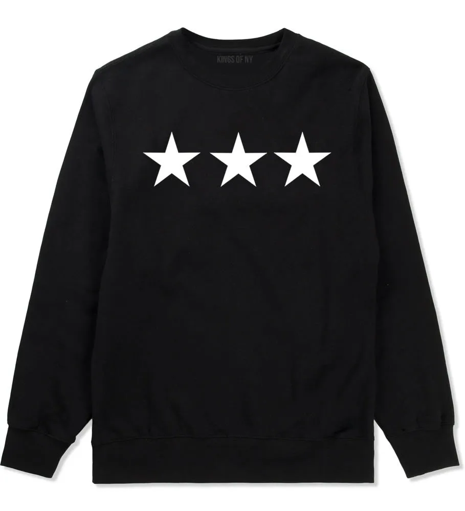 Three Stars Goth Style Crewneck Sweatshirt