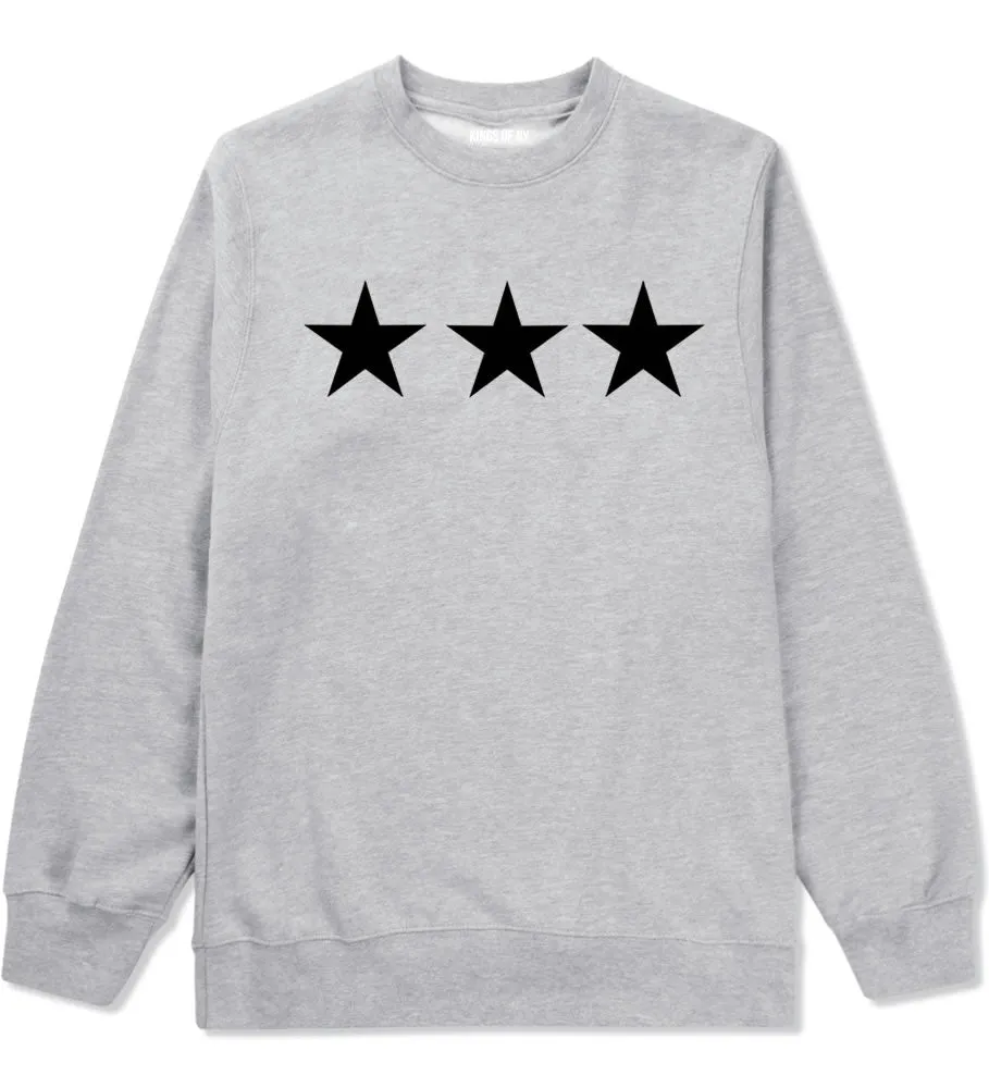 Three Stars Goth Style Crewneck Sweatshirt