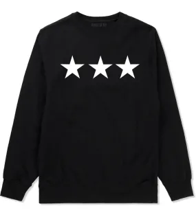 Three Stars Goth Style Crewneck Sweatshirt