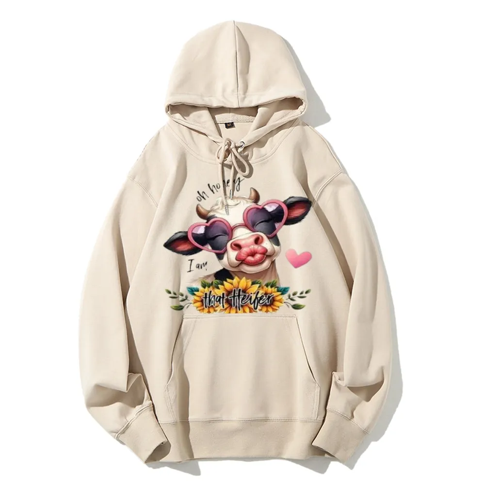 Women Cute Pig Graphic Hoodies