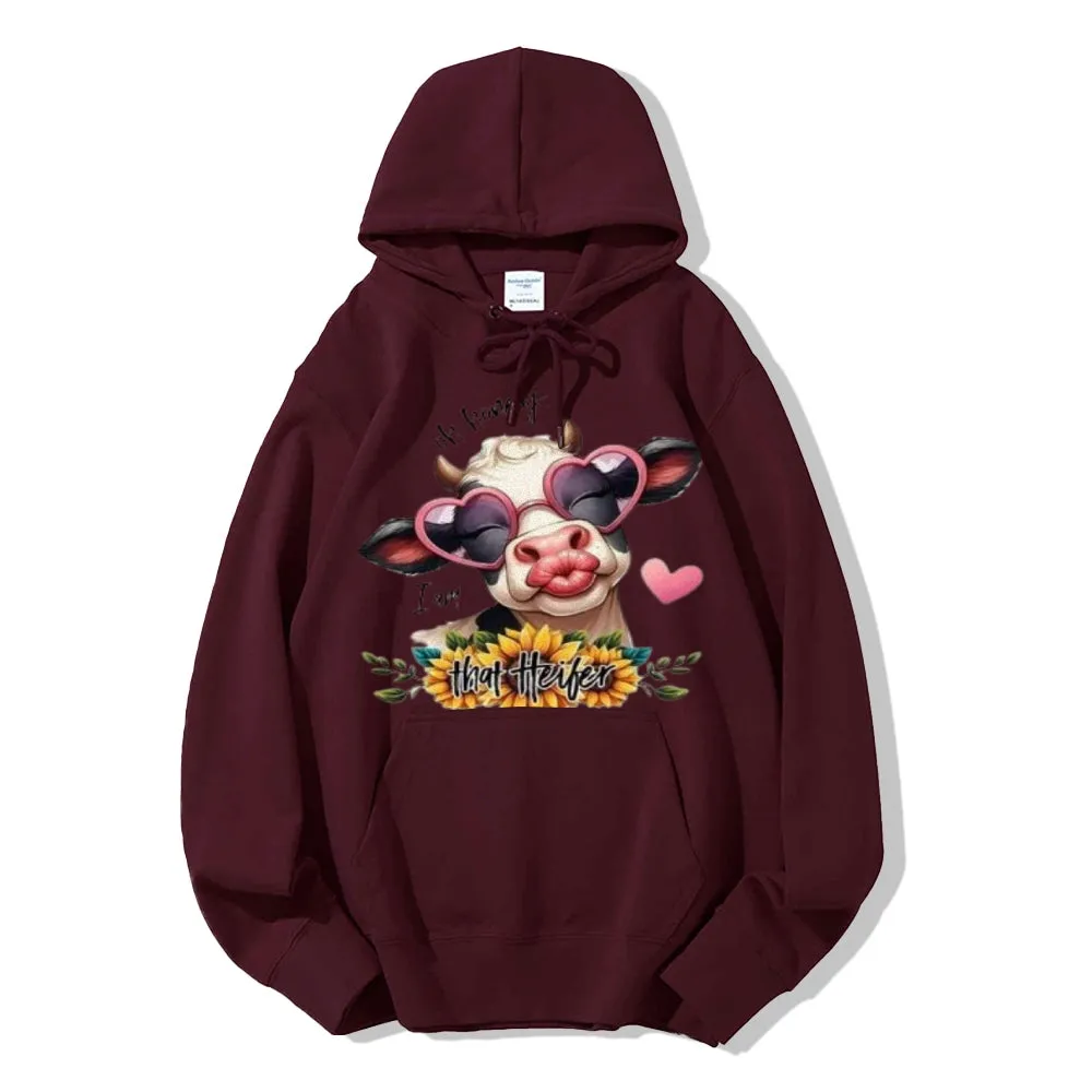 Women Cute Pig Graphic Hoodies